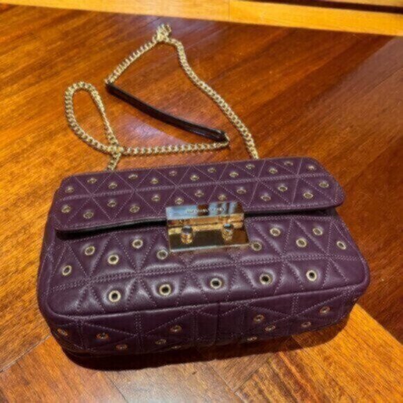 Michael Kors * quilted crossbody satchel bag purse handbag EUC - Picture 12 of 16